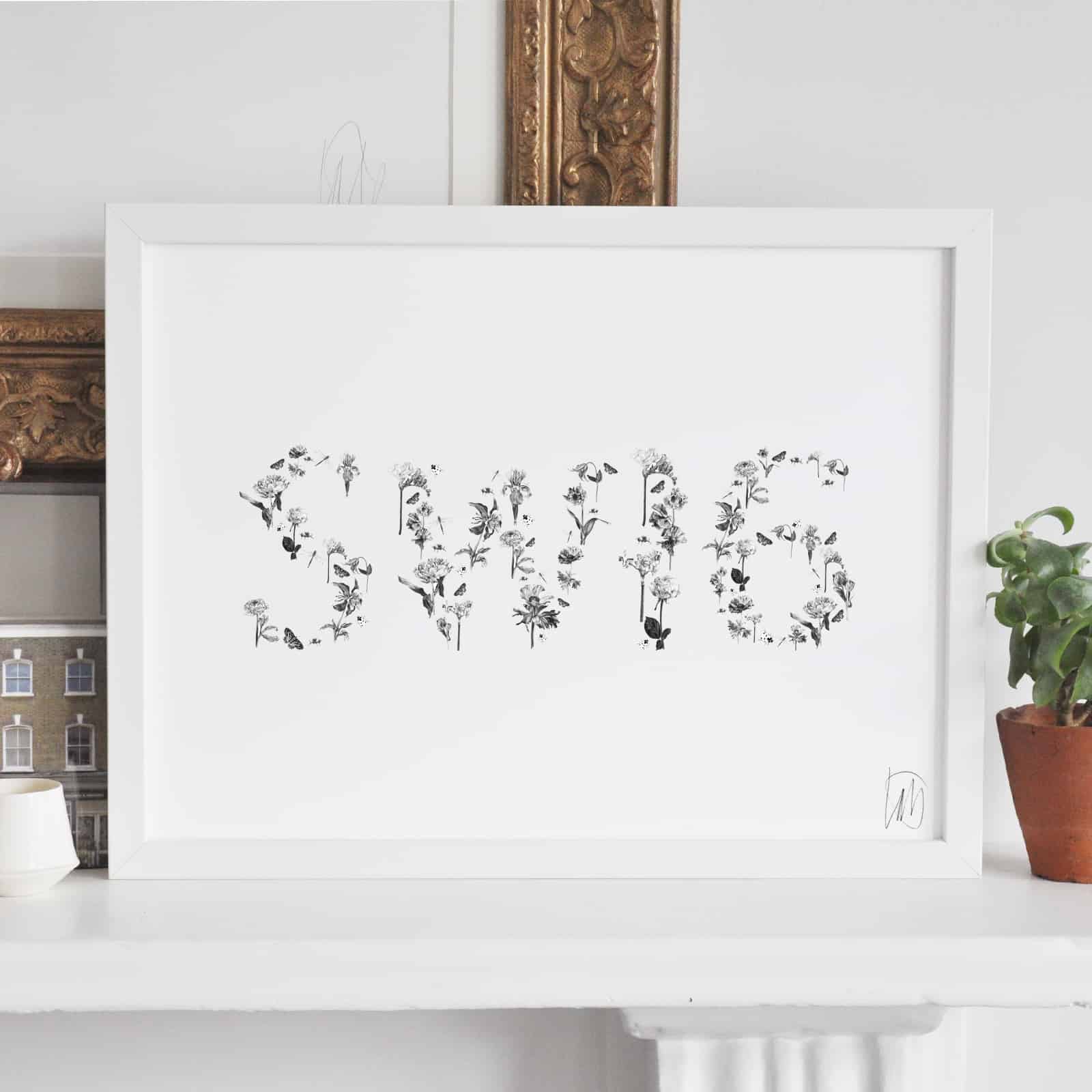 SW16 Thick White Frame Art Streatham London Artist